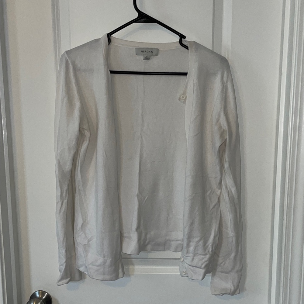 Target White Open-Front Cardigan